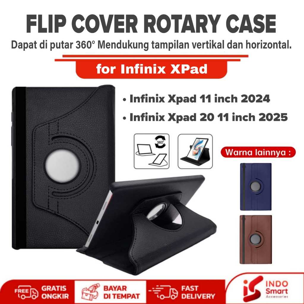 เคส Infinix Xpad | Infinix Xpad 11" 2024 | Infinix Xpad 20 2025 | Flip Book Cover Casing ซองหนังโรตา