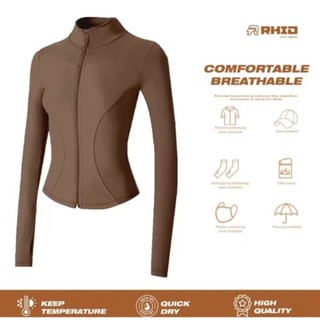 Baju olahraga wanita Lari Gym lenggan panjang jaket anti UV Sfv 50+