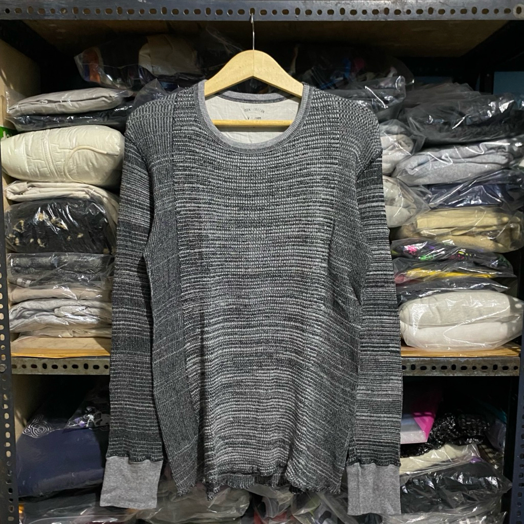 V::Room NYC Waffle Rib L/S Knit Grey Size 3 72x53 MIJ