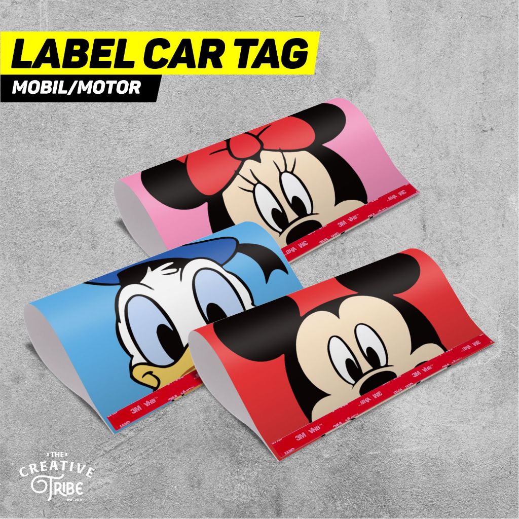 Donald Mickey - ป้ายแท็กรถยนต์ - ฝาครอบประตูท้ายรถ Variations - Viral Lego Car Sticker Decorative