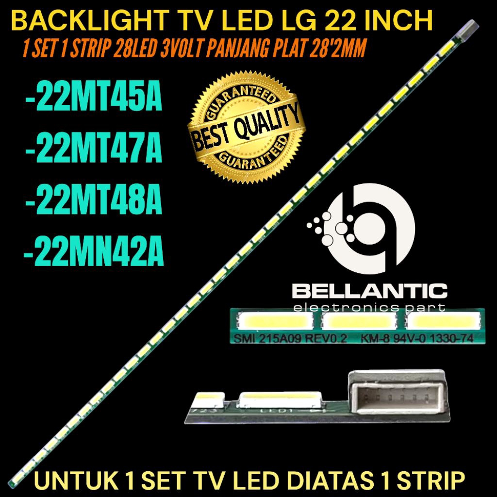 LG 22 INCH LED TV BACKLIGHT 22MT45A- 22MT47A- 22MT48A- 22MN42A 22 INCH LG LED TV BACKLIGHT