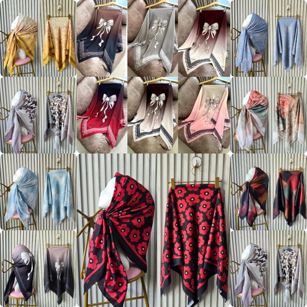 KATUN ใหม่ล่าสุด PREMIUM SUBLIMIE VUAL COTTON MOTIF SQUARE HIJAB 2025