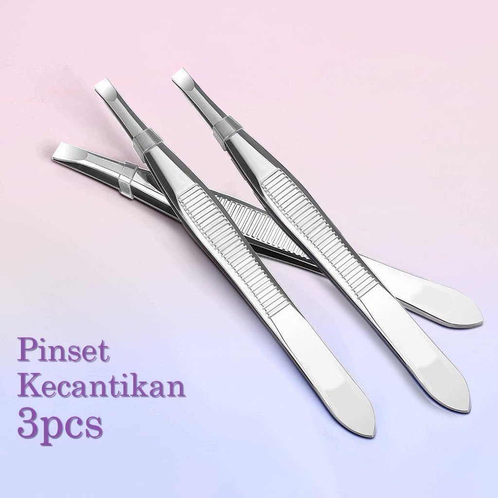 ชุดแหนบความงามสแตนเลส 3-ใน-1 สําหรับคิ้ว ใบหน้า และเล็บ ZJ-06