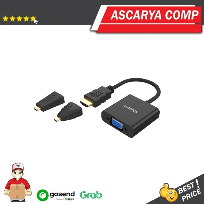 Unitek Y6355 HDMI เป็น VGA พร้อมตัวแปลง Micro & Mini HDMI