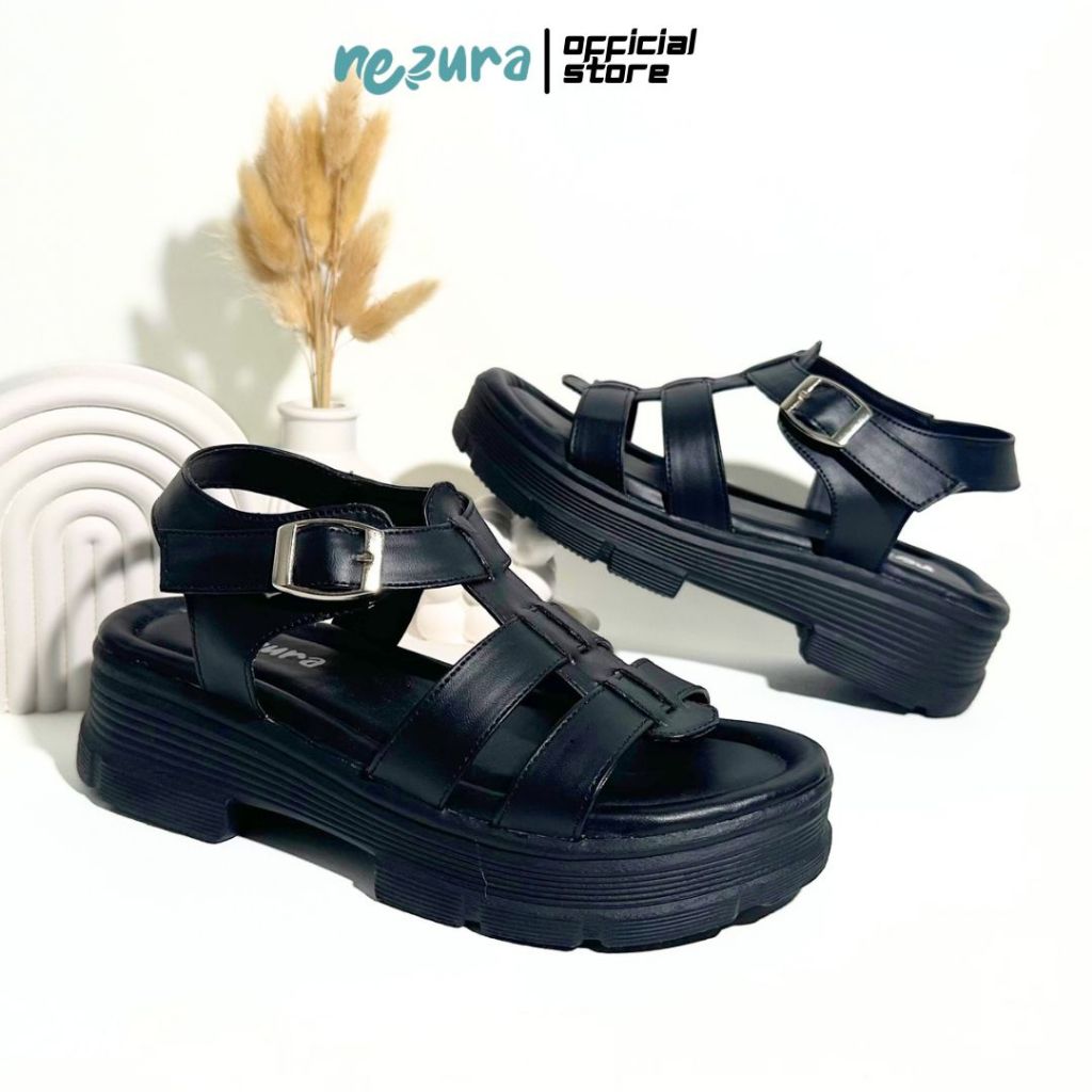 Nezura รองเท้าแตะผู้หญิง ENZY SERIES Lofer Wedges Mules แพลตฟอร์มใหม่อินเทรนด์สาว