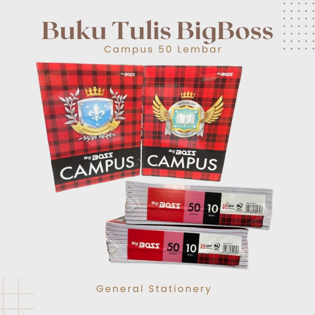 สมุดบันทึก Big Boss Campus 50 แผ่น Single/Per Pc (1 เล่ม)