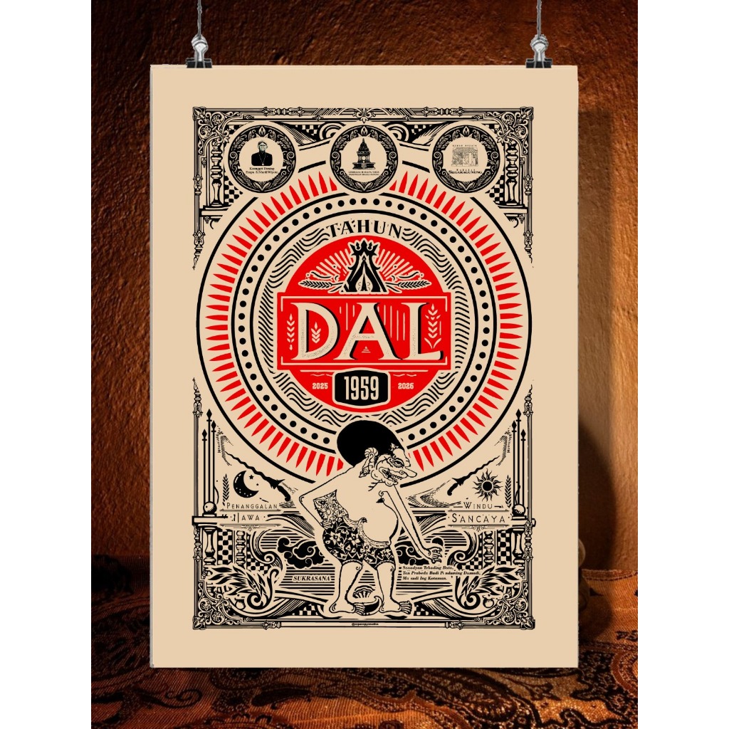 JAVANESE CALENDAR YEAR DAL 1959 - JAVANESE PRIMBON WALL CALENDAR