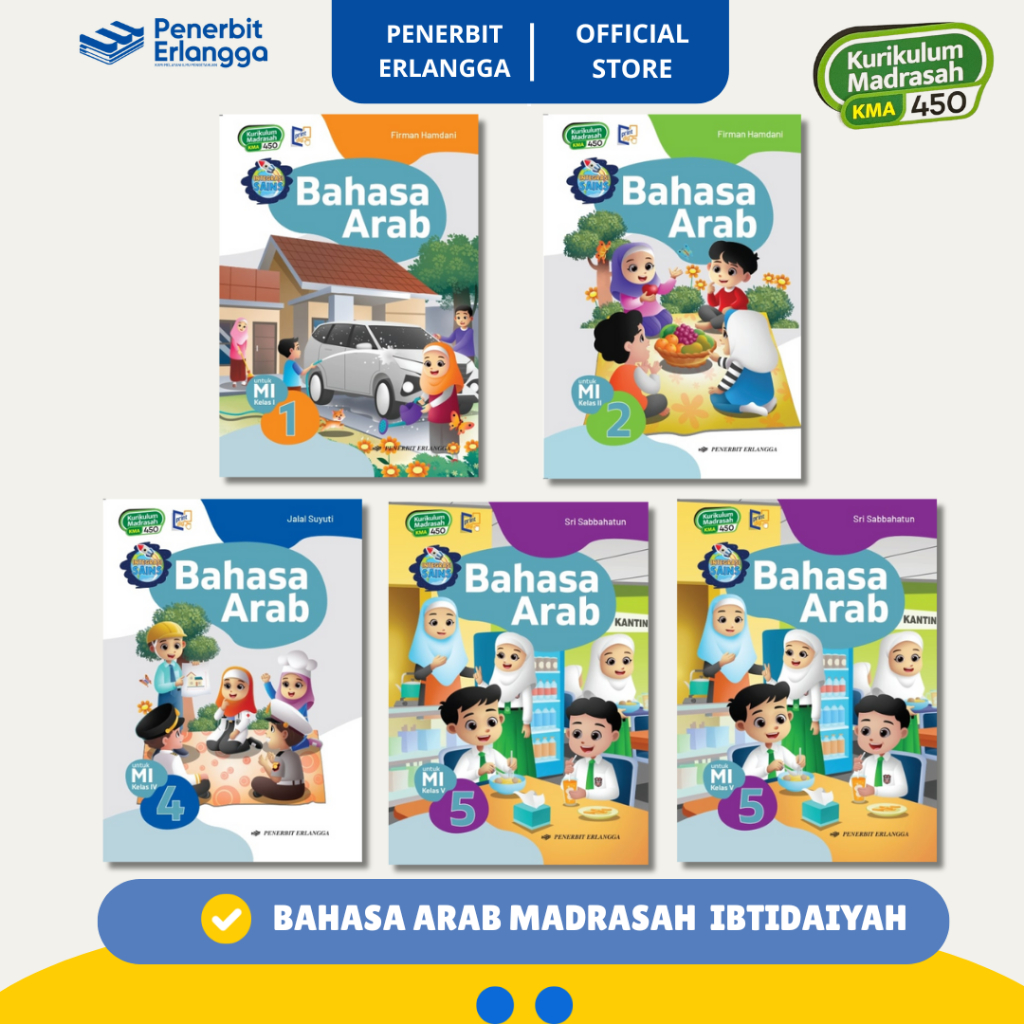 [Erlangga Official] Arabic Mi Class 1 2 4 5 Madrasah Curriculum KMA 450