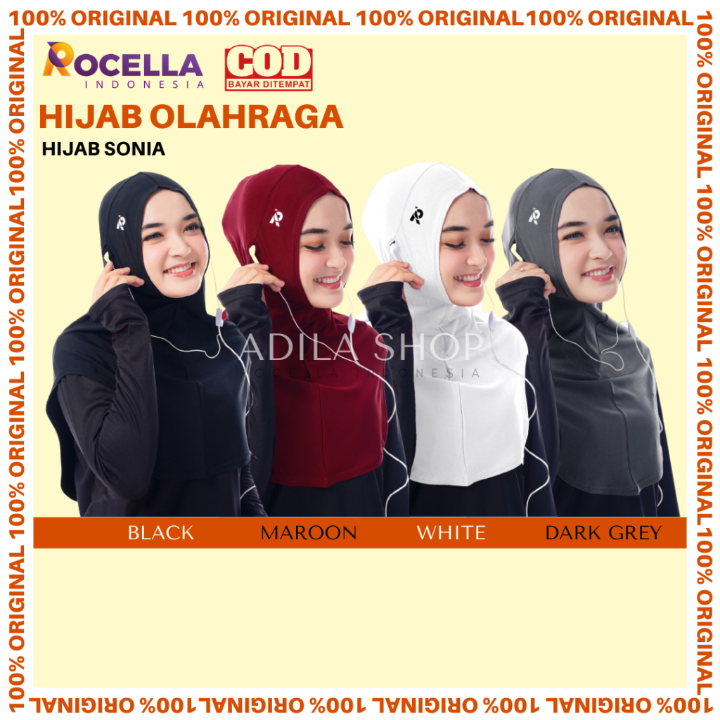 ROCELLA Hijab Sonia Hijab Sport Hijab กีฬา Hijab Rocella Sport Hijab Sonia Hijab