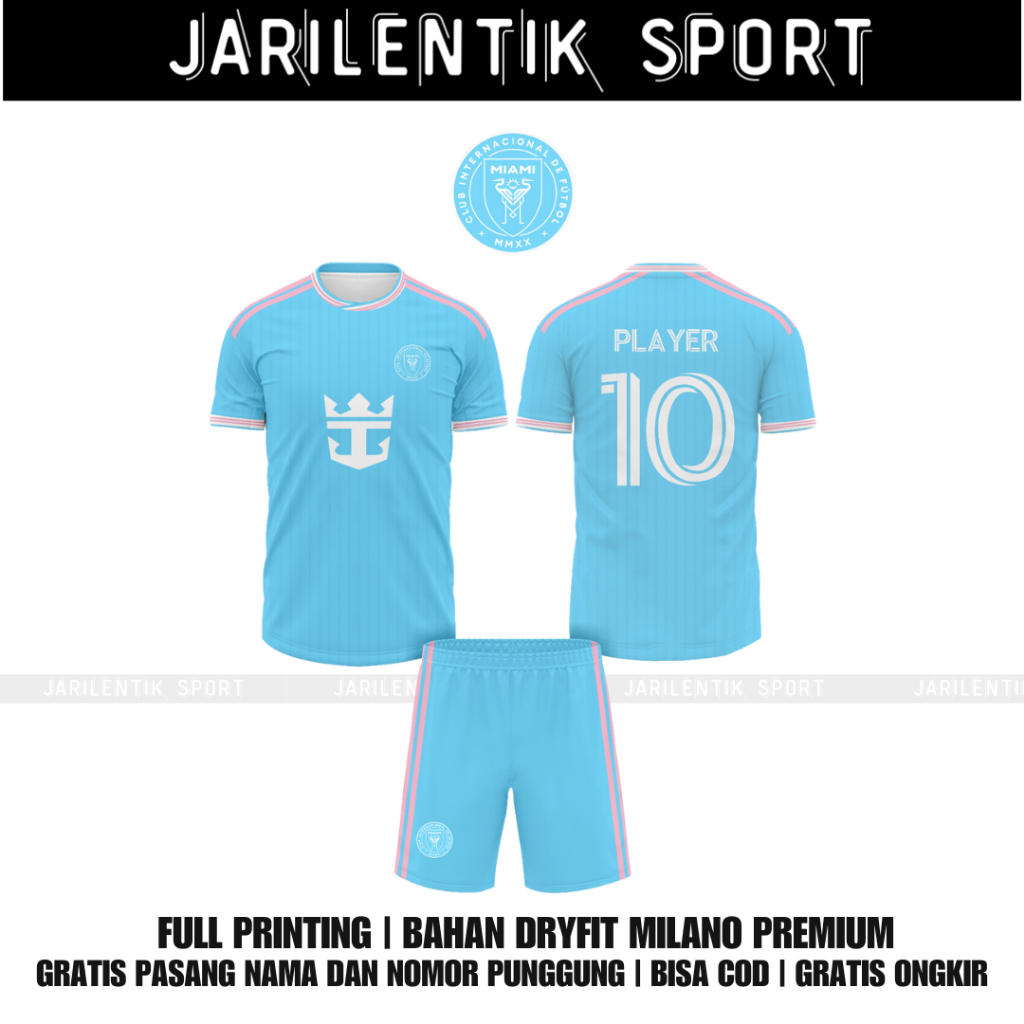 ใหม่ล่าสุด INTER MIAMI THIRD JERSEY 25/26 ฟรีชื่อและผลตอบแทนหมายเลขกลับ