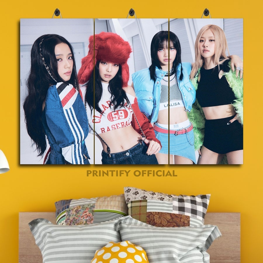 Kpop Blackpink Kim Jennie ตกแต่งห้องนั่งเล่น / Printify อย่างเป็นทางการ / จอแสดงผลห้อง /PVD|3GPLN