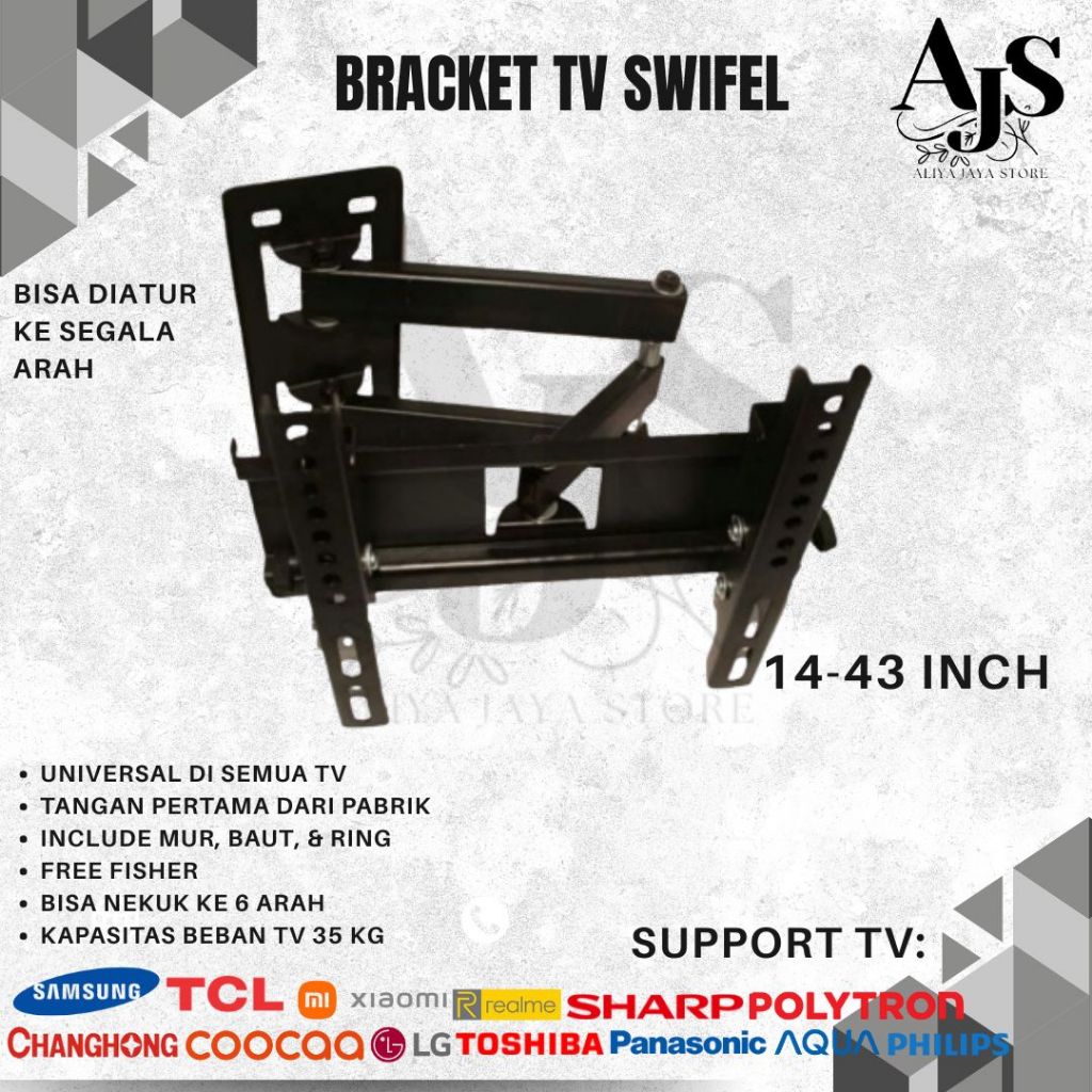 LED TV SWIVEL BRACKET 14 17 19 20 22 24 27 32 40 43 นิ้ว Universal Smart TV Digital LCD BRACKET 6 Wa