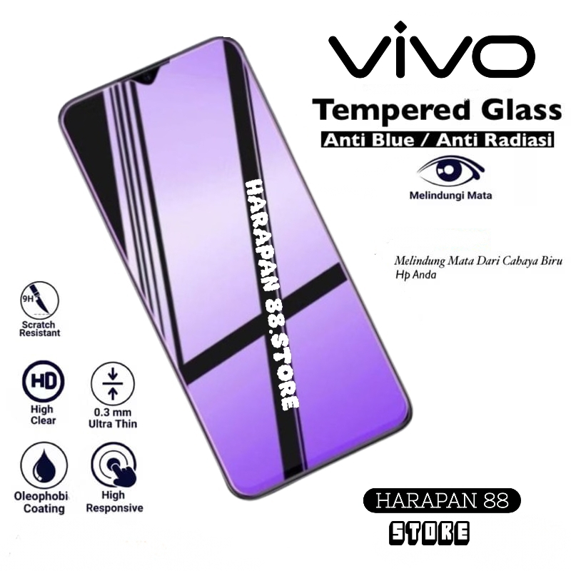 กระจกนิรภัยป้องกันแสงสีฟ้า Vivo S1 S1 Pro T1 T1 4G T1 5GT1 Pro T1 Pro 5G Y100 Y100 5G Y200 Y200 5G Y