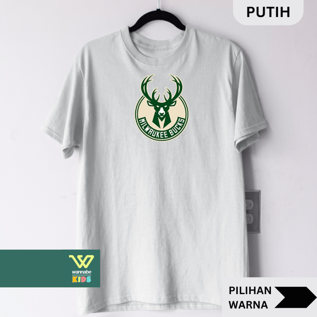 MILWAUKEE BUCKS BASKETBALL เสื้อยืด SIZE S - 7XL ADULT JUMBO BIGSIZE BIG SIZE PREMIUM & CHILDRENS เส