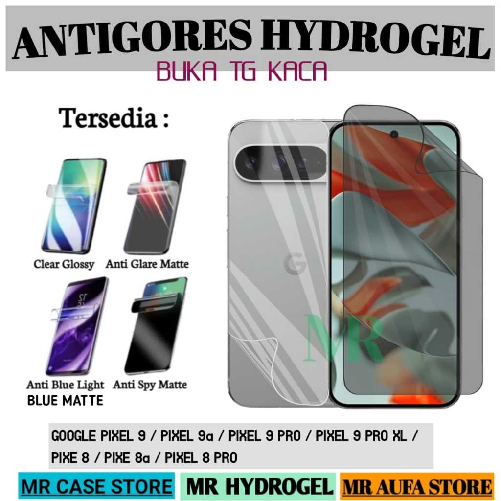 Anti-Scratch Hydrogel ป้องกันหน้าจอ flim NOT TG GLASS สําหรับ GOOGLE PIXEL 9 / PIXEL 9 PRO / PIXEL 9 PRO XL / PIXEL 9 PRO XL / PIXEL 8 / PIXEL 8 / PIXEL 8 / PIXEL 8 / PIXEL 8 / PIXEL 8 / PIXEL 8 / PIXEL 8 / PIXEL 8 / PIXEL 8 / PIXEL 8 / PIXEL - Clear Matt