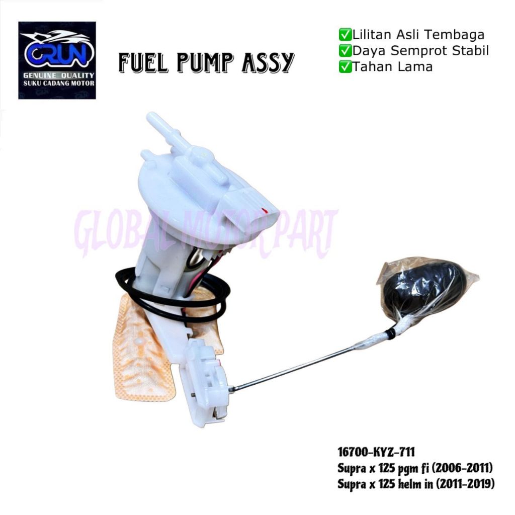 CRUN Dinamo การใช้ปั๊ม Assy Honda Supra X 125 PGM FI / Supra X 125 Helm In / Fuelp 16700 KYZ 711