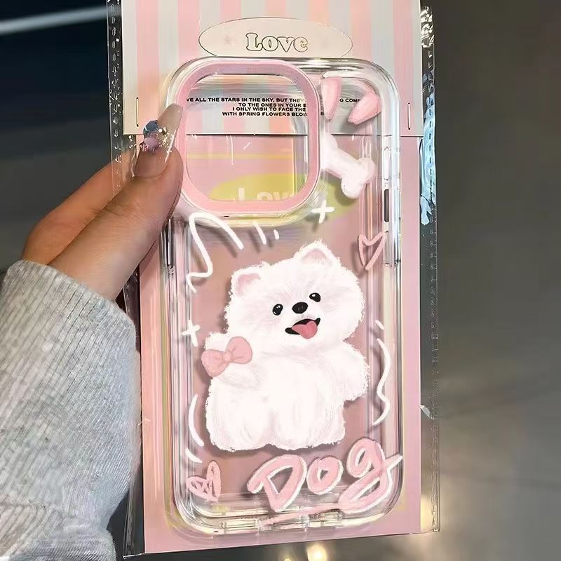 น่ารักสีขาวลูกสุนัขสําหรับRealme C61 C63 C65 C51 C53 หมายเหตุ 60X C75 C75X Narzo 50I Prime 50 C30 C3