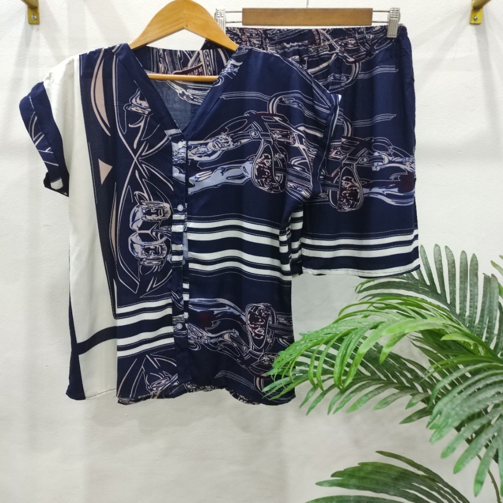 HITS ปุ่มสั้น PAJAMAS BUSUI ปุ่ม PAJAMAS | RAYON PAJAMAS | HOMEWEAR HOMEWEAR