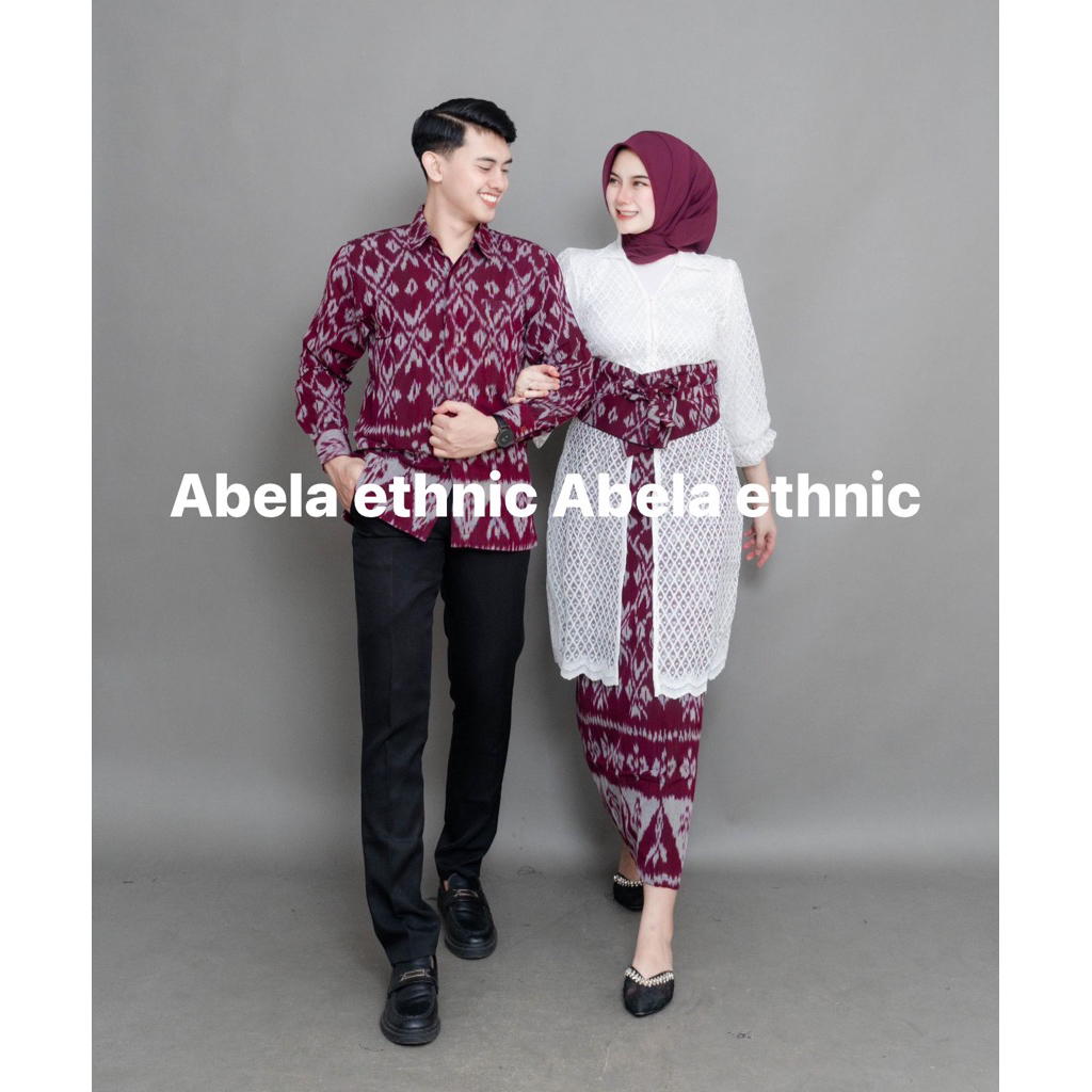 HURUMI RED COUPLE WOVEN CLOTHES - COUPLE CLOTHES - WOVEN COUPLE - COUPLE