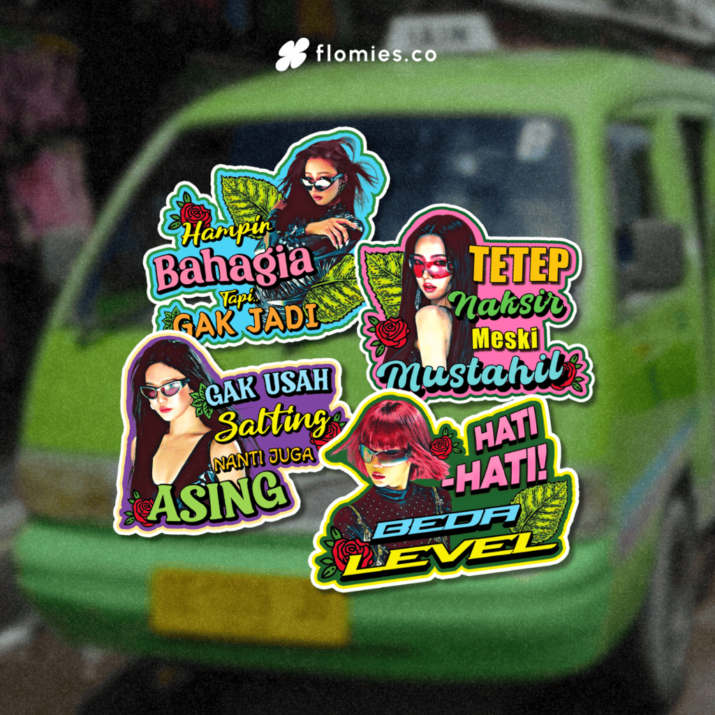 [ สติ๊กเกอร์เนื้อหา 4 ชิ้น ] สติ๊กเกอร์ AESPA Angkotz Pack Ver.2 | สติ๊กเกอร์เคป๊อป | สติ๊กเกอร์ โรง