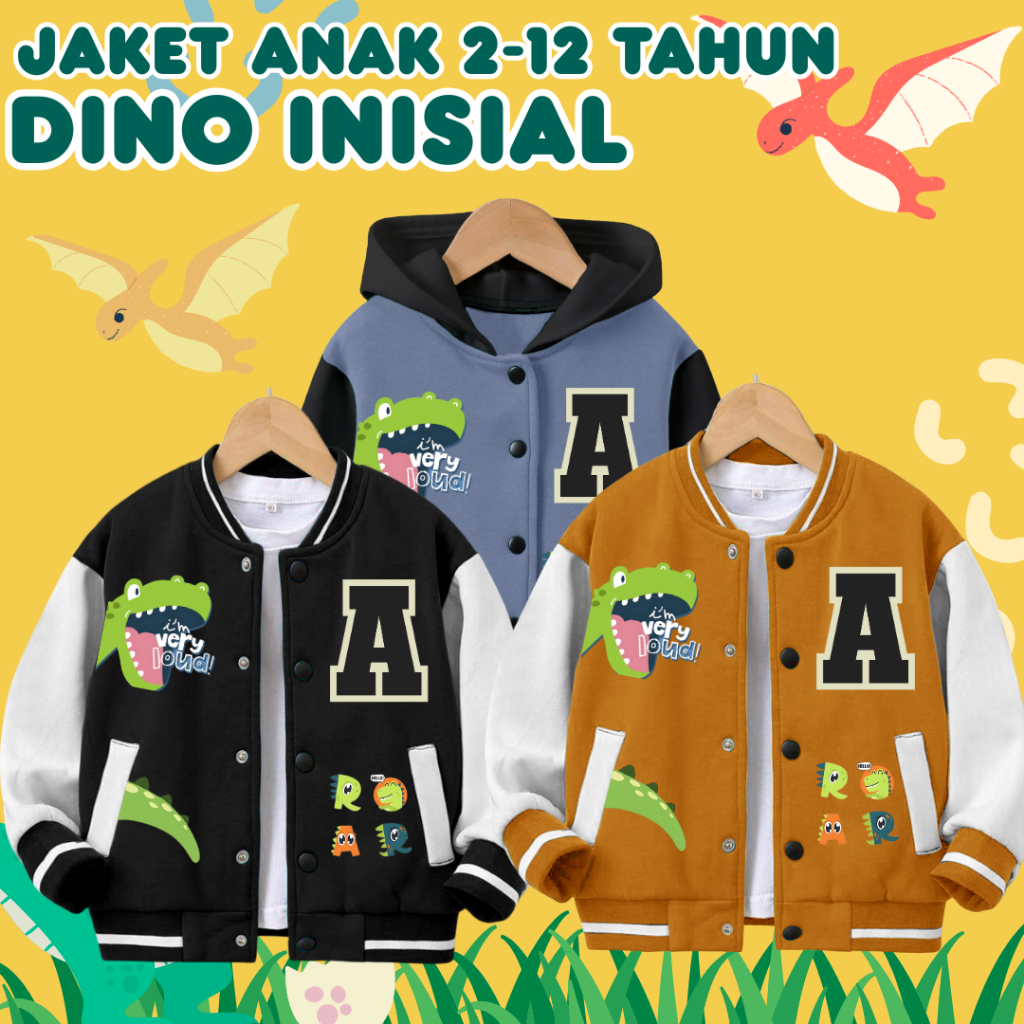 BOYS DINO INITIAL AZ JACKET AGED 2-12 ปี