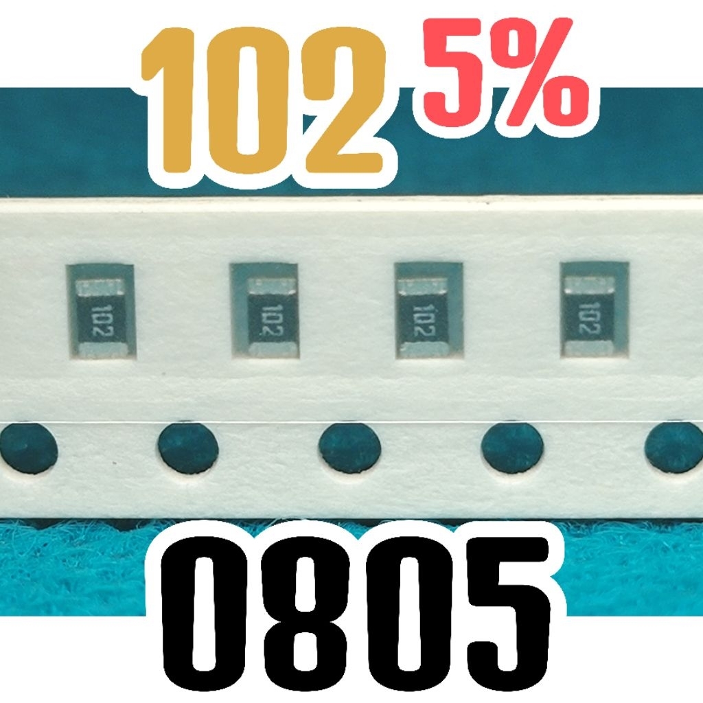 10 ชิ้น ตัวต้านทานชิป smd 102 1K0 5% ขนาด 2012 0805 1Kohm 1K โอห์ม 1 Kohm