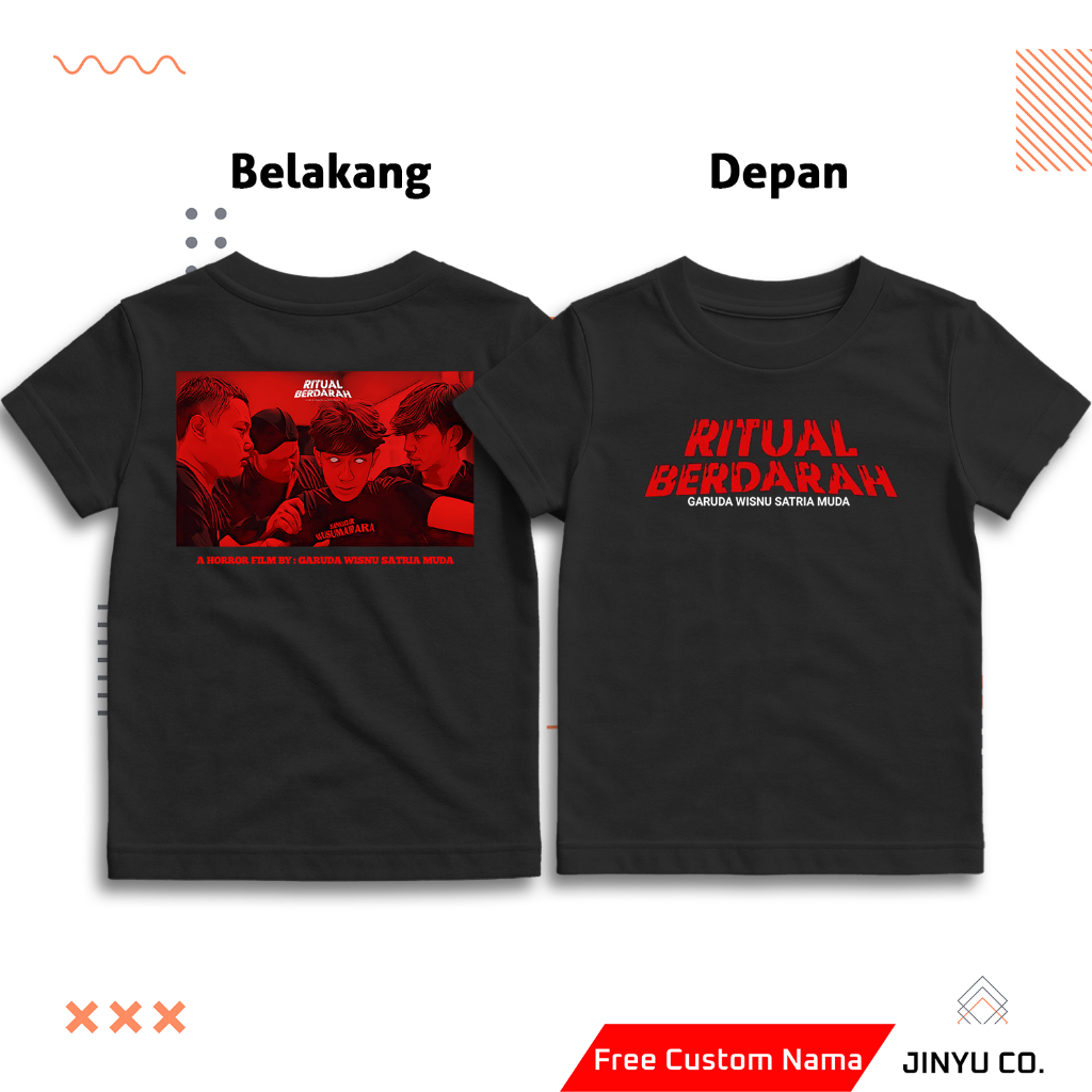 Gwm เสื้อยืดเด็ก พิธีกรรมเลือดสําหรับเด็กชายและเด็กหญิง | GWSM Garuda Wisnu Satria เสื้อผ้าเด็ก Muda