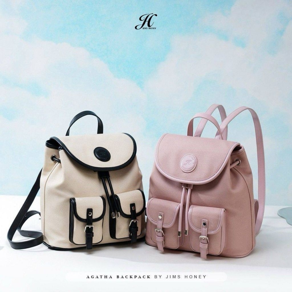 Jims Honey Agatha Backpack กระเป๋าเป้อเนกประสงค์ทําจากหนังสังเคราะห์