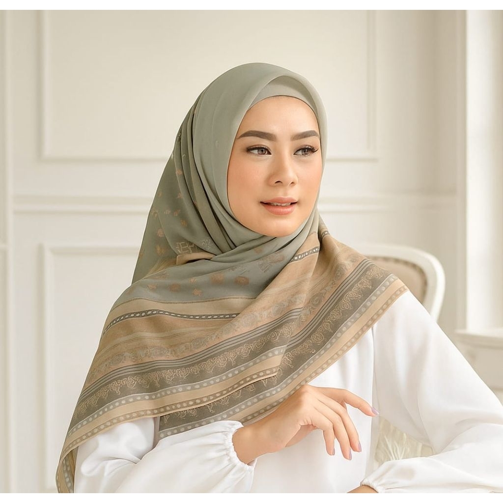 KIMI / PREMIUM VOAL HIJAB / WHOLESALE HIJAB / SQUARE HIJAB / PREMIUM MOTIF VOAL