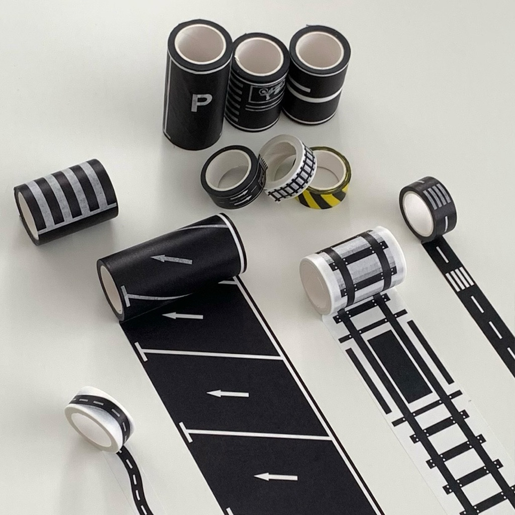 (3DD) เทปวาชิ เทปกระดาษปิดถนน รางรถรางถนน