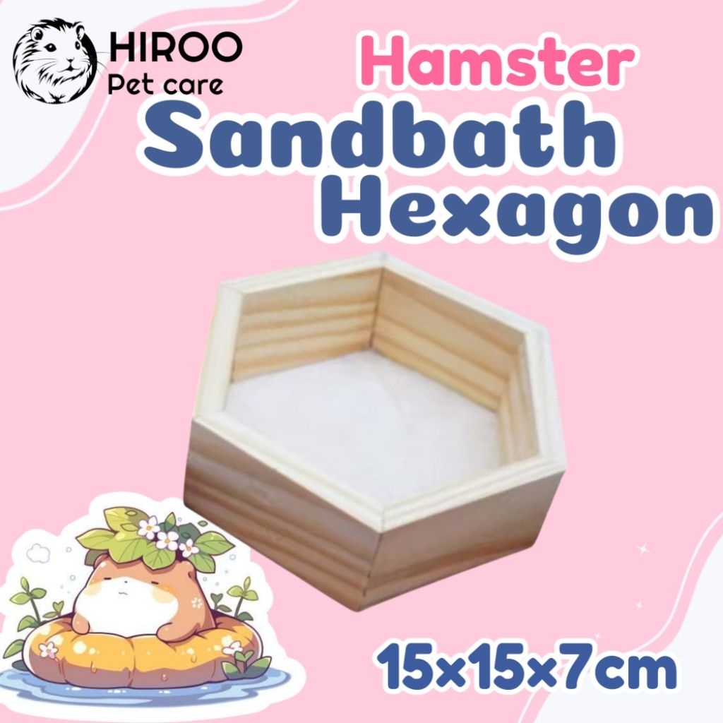 HEXAGON HAMSTER BATH BOX SAND BATH HAMSTER