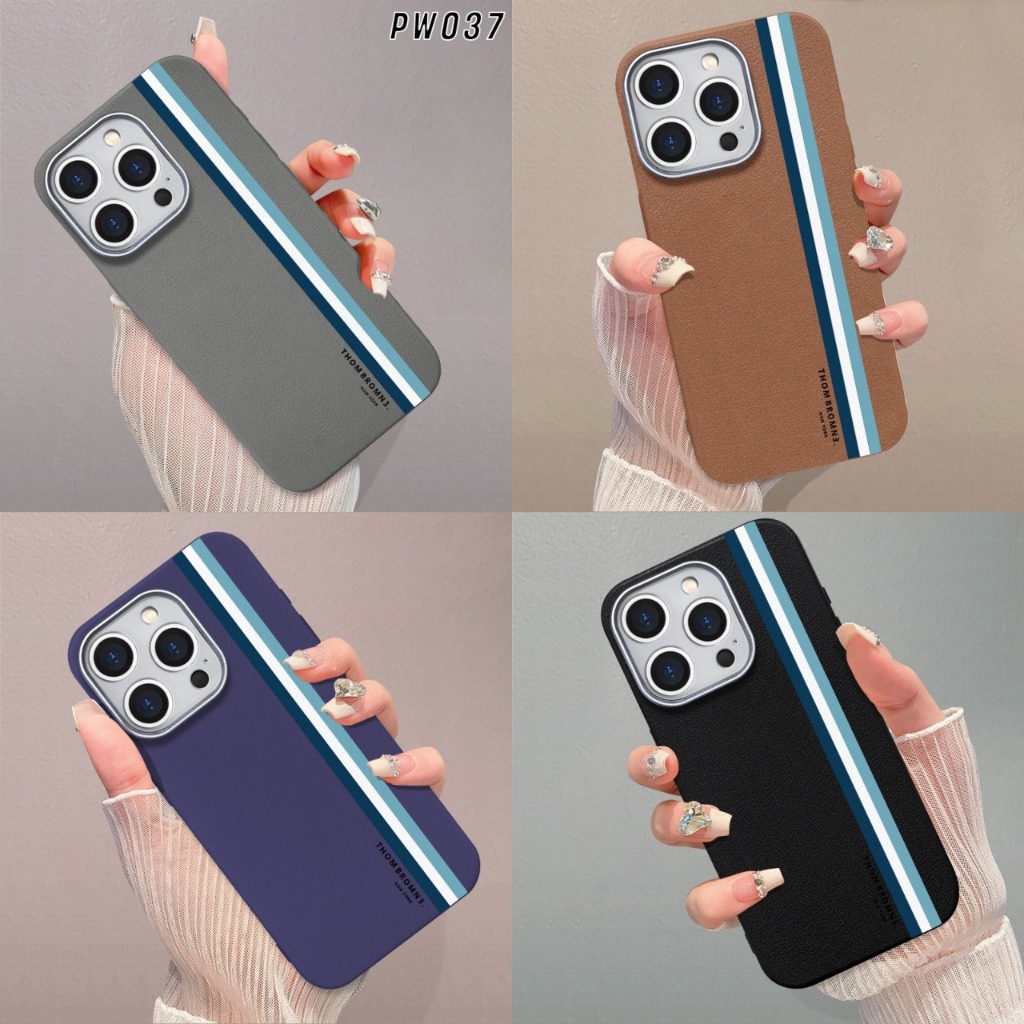 BEN LEATHER HP CASE TH0M BROWN MOTIF สําหรับ REALME 13 13 PLUS 13 PRO 13 PRO PLUS 12 PLUS REALME 11 