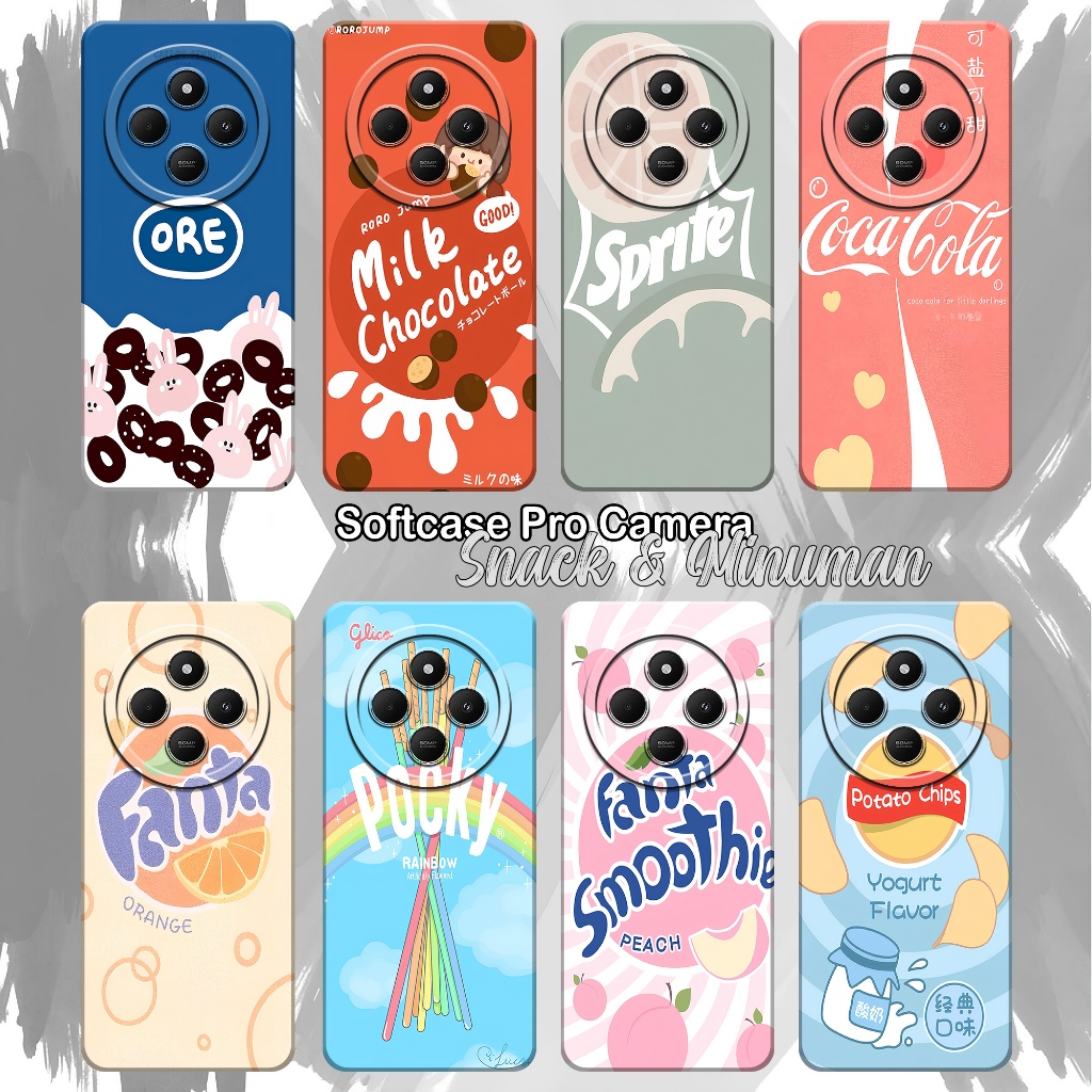 Pro กล้องขนมขบเคี้ยวและเครื่องดื่ม Motif สําหรับ XIAOMI REDMI POCO C75/M3PRO/X3/7/8/9/9A/9T/104G/13X