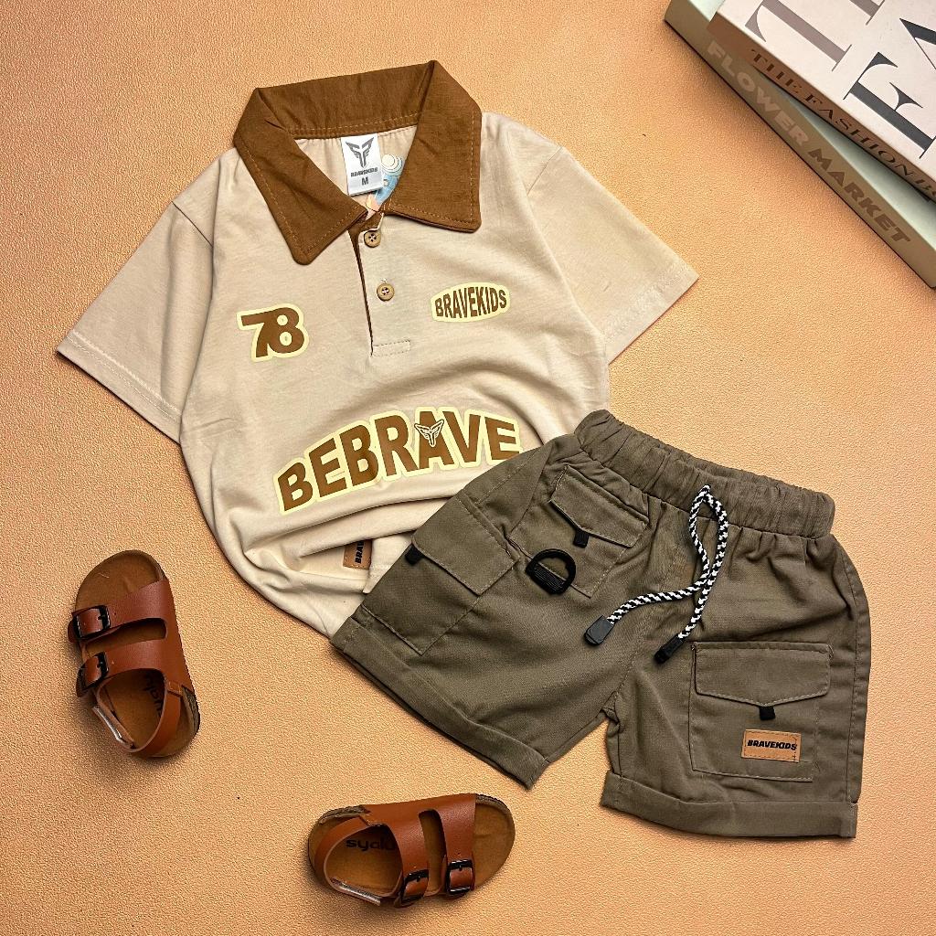 KATUN BRAVEKIDS FASHION - RUGBY BUTTER CHEESE TEES COTTON 24s ชุดสําหรับ CHILDREN AGED 1-5 ปีเสื้อยื