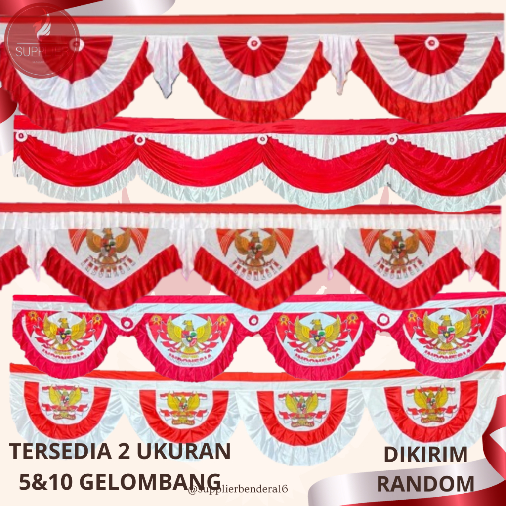 MERAH RED AND WHITE GARUDA BACKGROUND FLAG