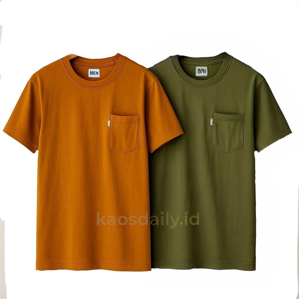 KATUN [แพ็ค 2 ชิ้น] เสื้อยืด Plain Pocket Dizone and Army - MBN - ผ้าฝ้ายกึ่งพรีเมี่ยม - เสื้อยืด Da