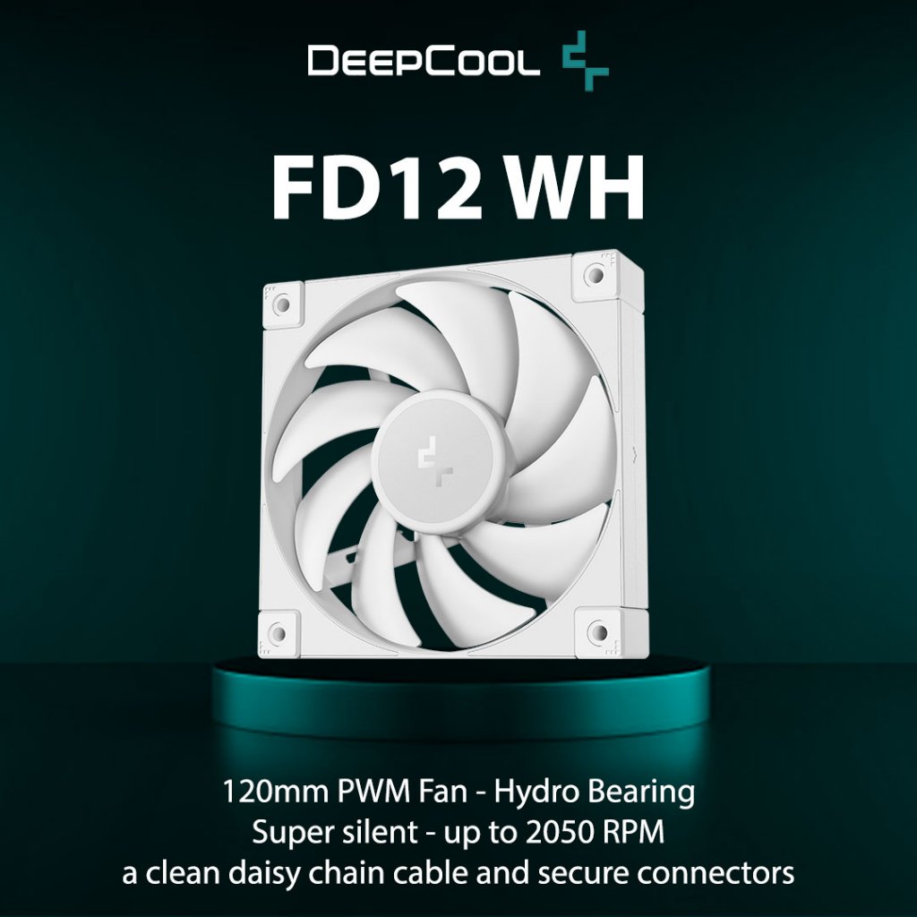 Deepcool FD12 สีขาวเดี่ยว - ปลอกพัดลม
