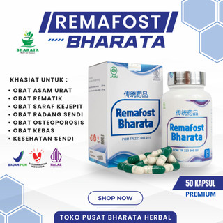 Obat Saraf Syaraf Kejepit Sakit Pinggang Asam Urat Rematik Nyeri Sendi Remafost Bharata Original