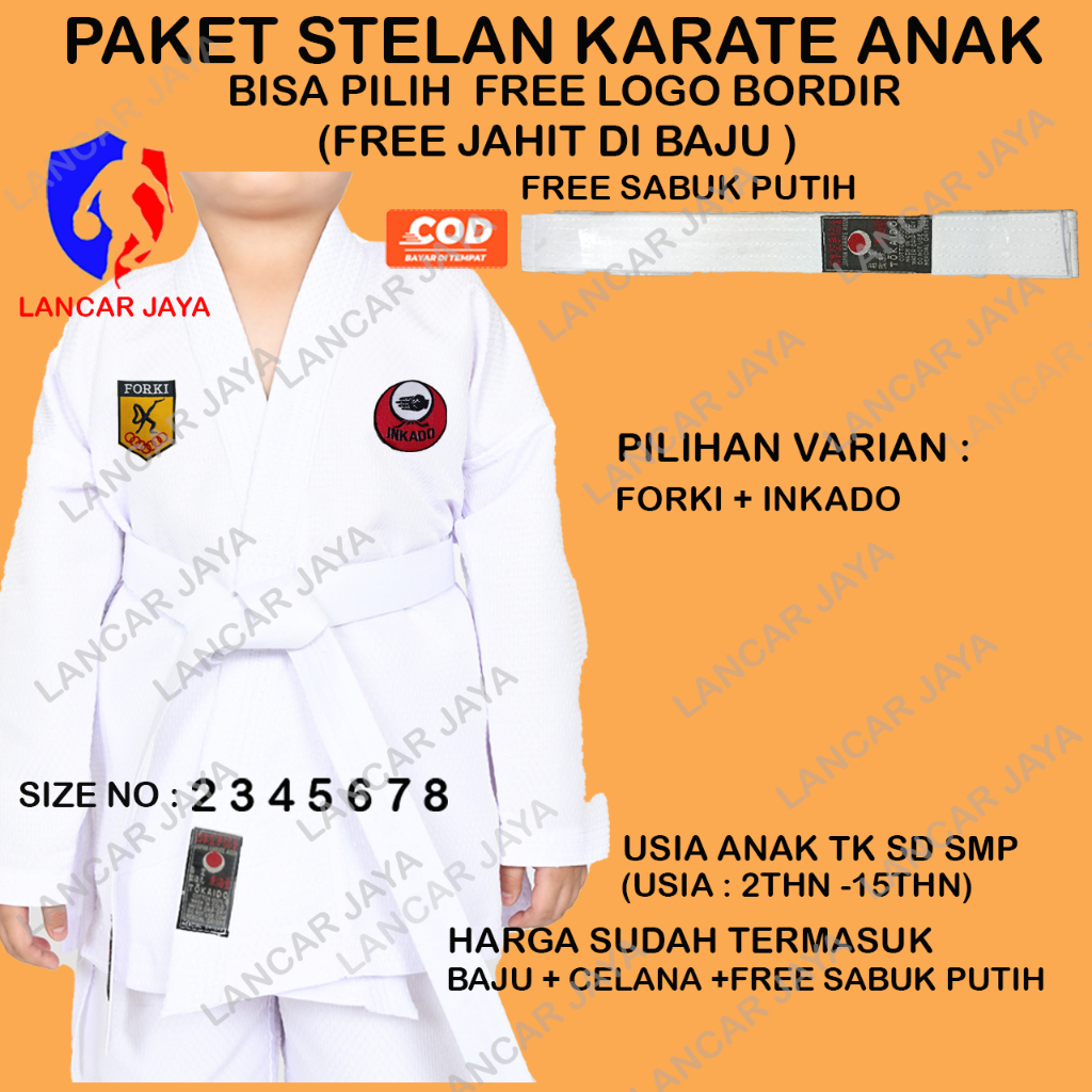 INKADO GAP Karate Uniform for karate ชุดศิลปะการต่อสู้ INKADO Karate Uniform ครบ 1 ชุด
