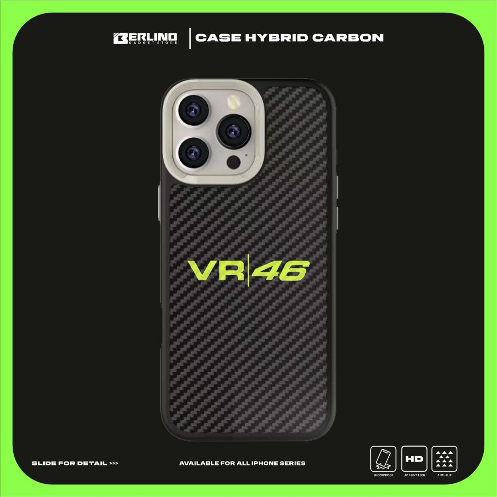 Sofcase Carbon Premium VR46 สําหรับ iphone 11 12 13 14 15 16 PLUS PROMAX