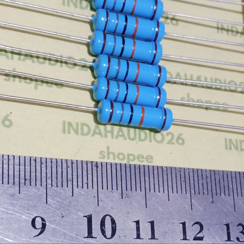 ฟิล์มโลหะ 180K 2W 1% ตัวต้านทาน 180k 2 วัตต์ 180 กิโล โอห์ม 2 วัตต์ 1 เปอร์เซ็นต์ 180 k 2w