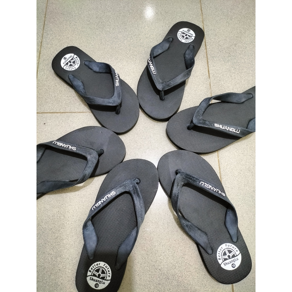 SHUANGLU ORIO FLIP-FLIP SANDALS SIZE 9.5-11 (1 PACK CONTAINS 6 PAIRS)