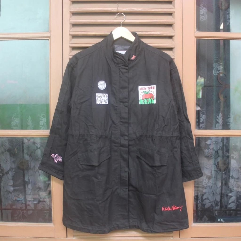 เสื้อแจ็คเก็ตเสื้อคลุมผู้หญิง Keith Haring