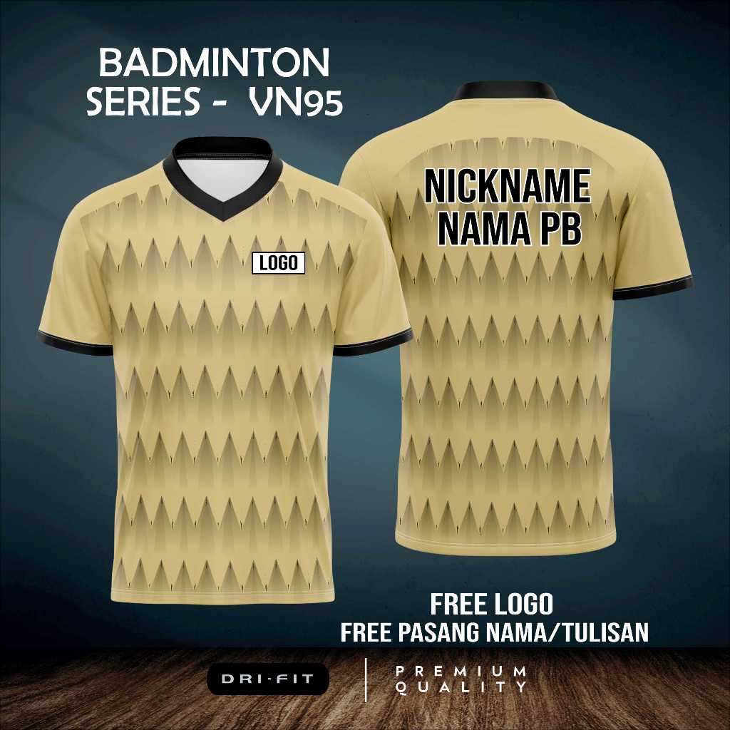 VN95 BADMINTON JERSEY - สามารถปรับแต่งชื่อและโลโก้ได้