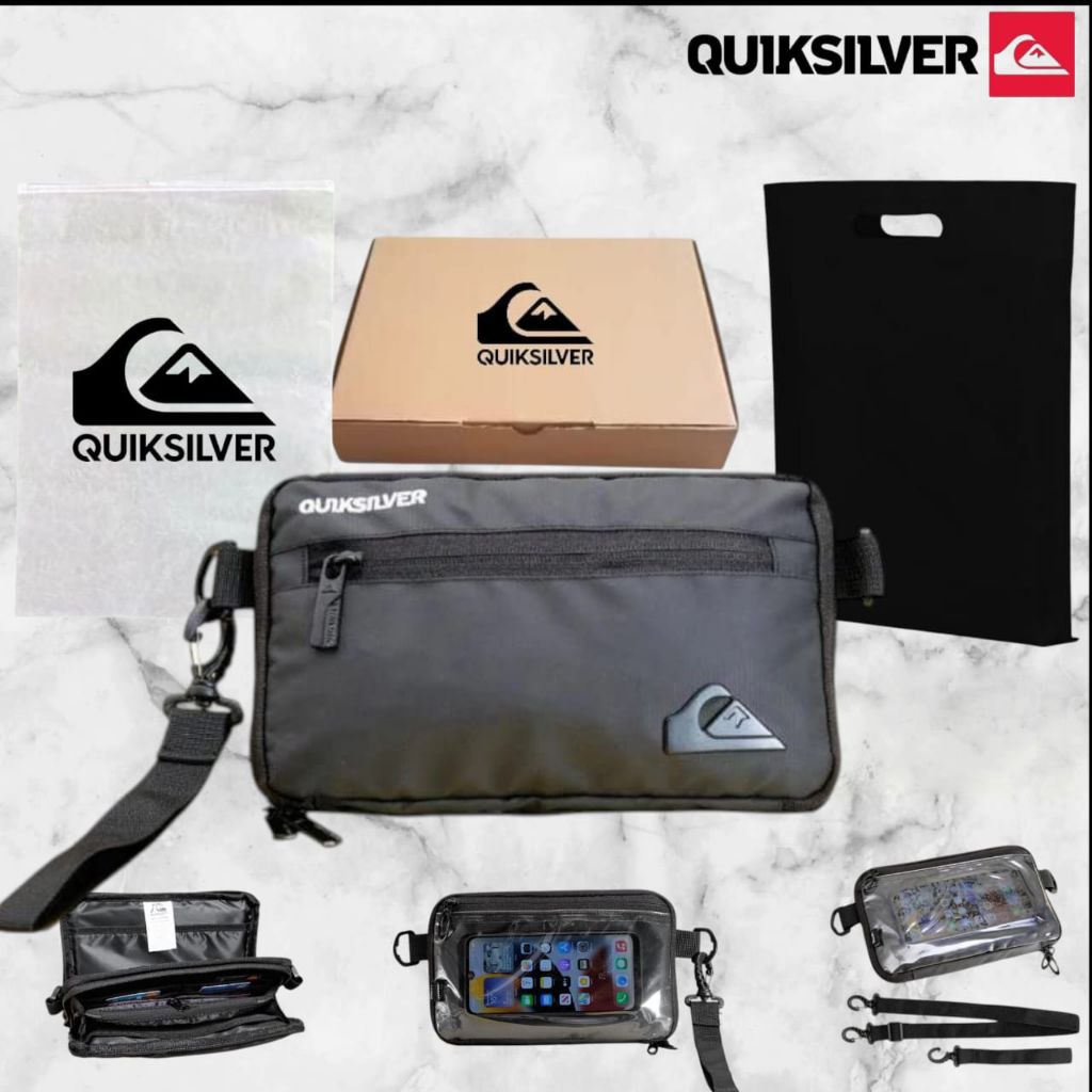 QUIKSILVER BAG กันน้ํา CLUTCH BAG QUIKSILVER HANDBAG QUIKSILVER WATERPROOF SLING BAG