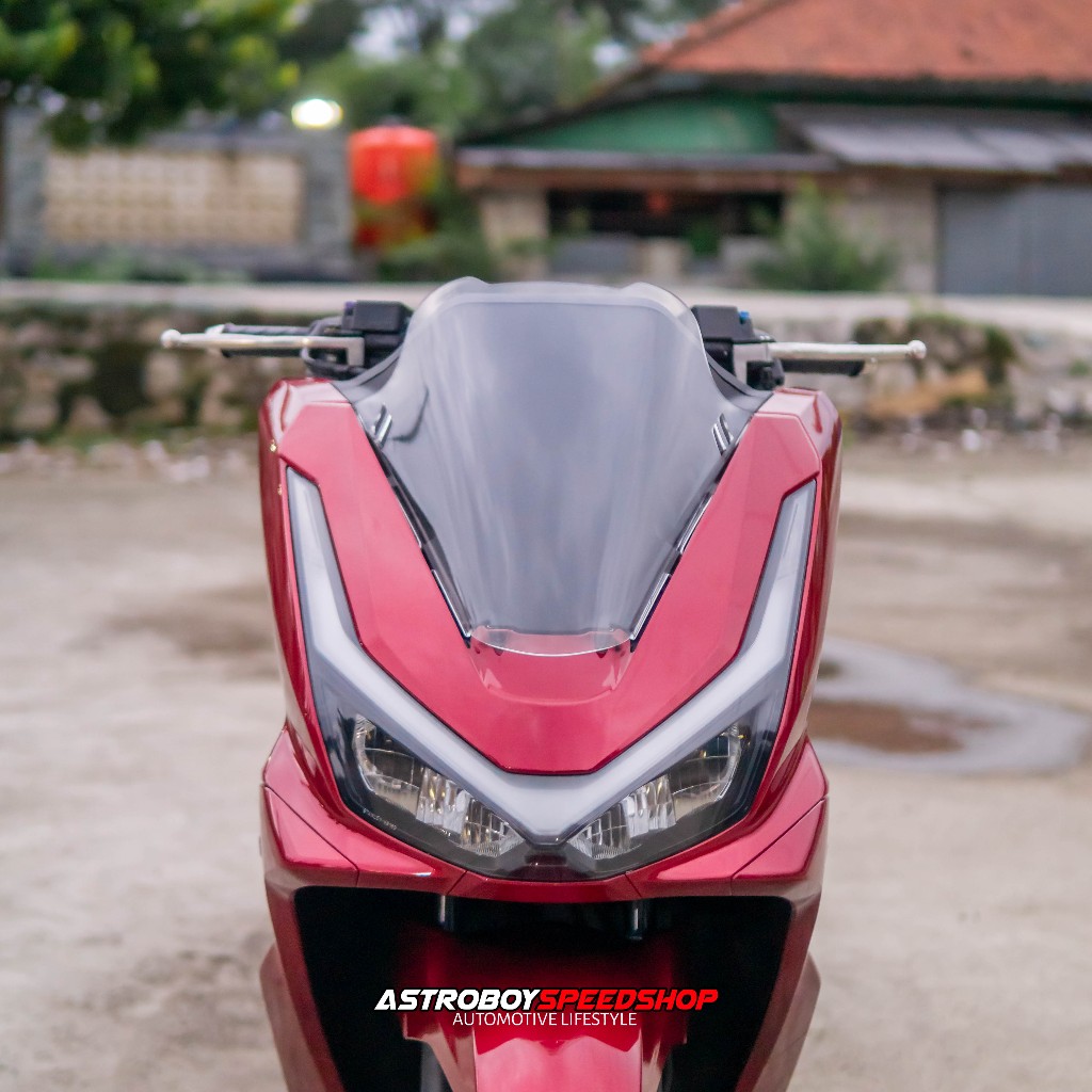 VISOR WINDSHIELD PCX 160 2025 FLAT FIN THAILAND ใหม่ล่าสุดโดย ASTRO WINDSHIELD