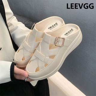 LEEVGG Tren 2026 Sandal Santai Wanita ViralSandal  Premium Nyaman Seharian Footbed Lembut - Desain Lubang Angin Anti Bau