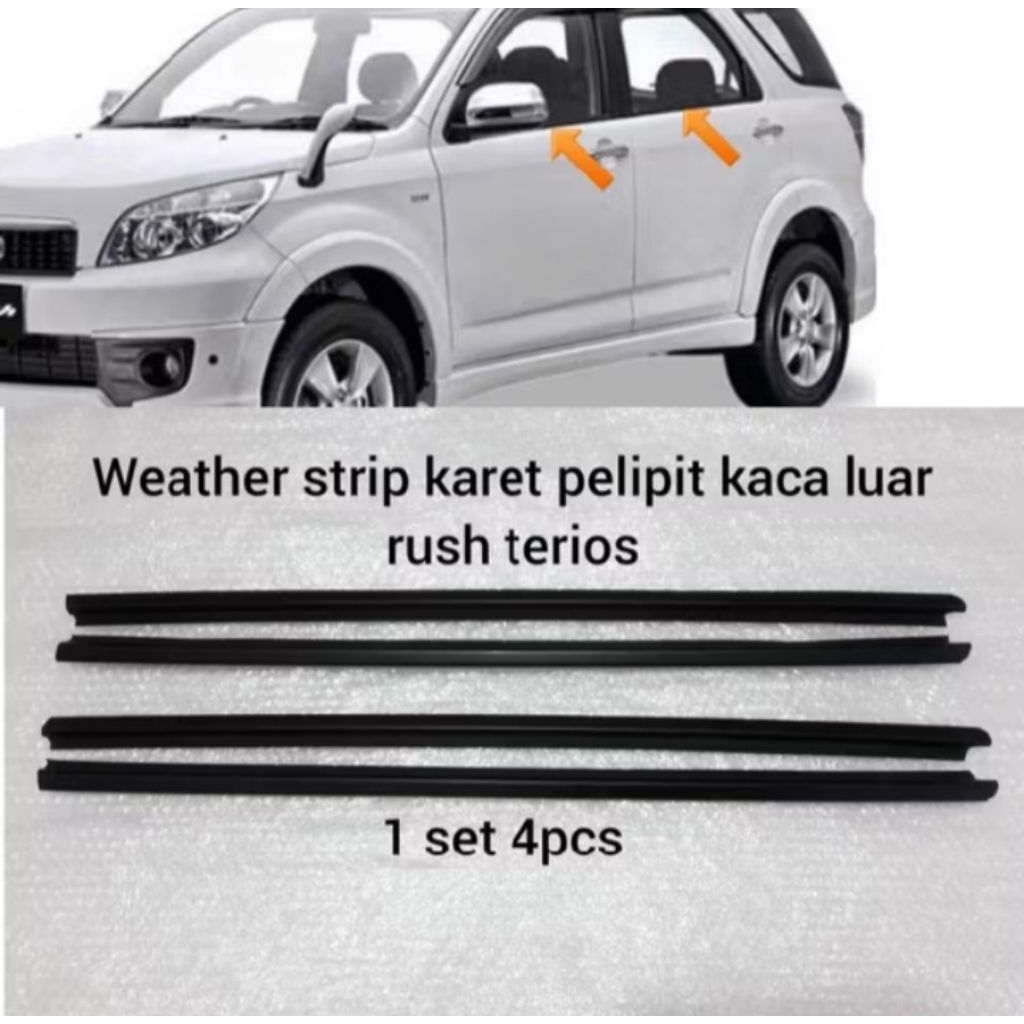 WEATHER TRIP/PILIPIT BLACK RUSH, TERIOS YEAR2008-20117 ORIGINAL ภายนอกกระจกประตู