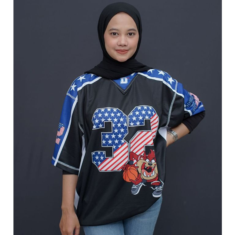 DIVES - Premium Milano Oversize Streetwear Jersey - Classic Series - N0.32 Tazmania Black Edition