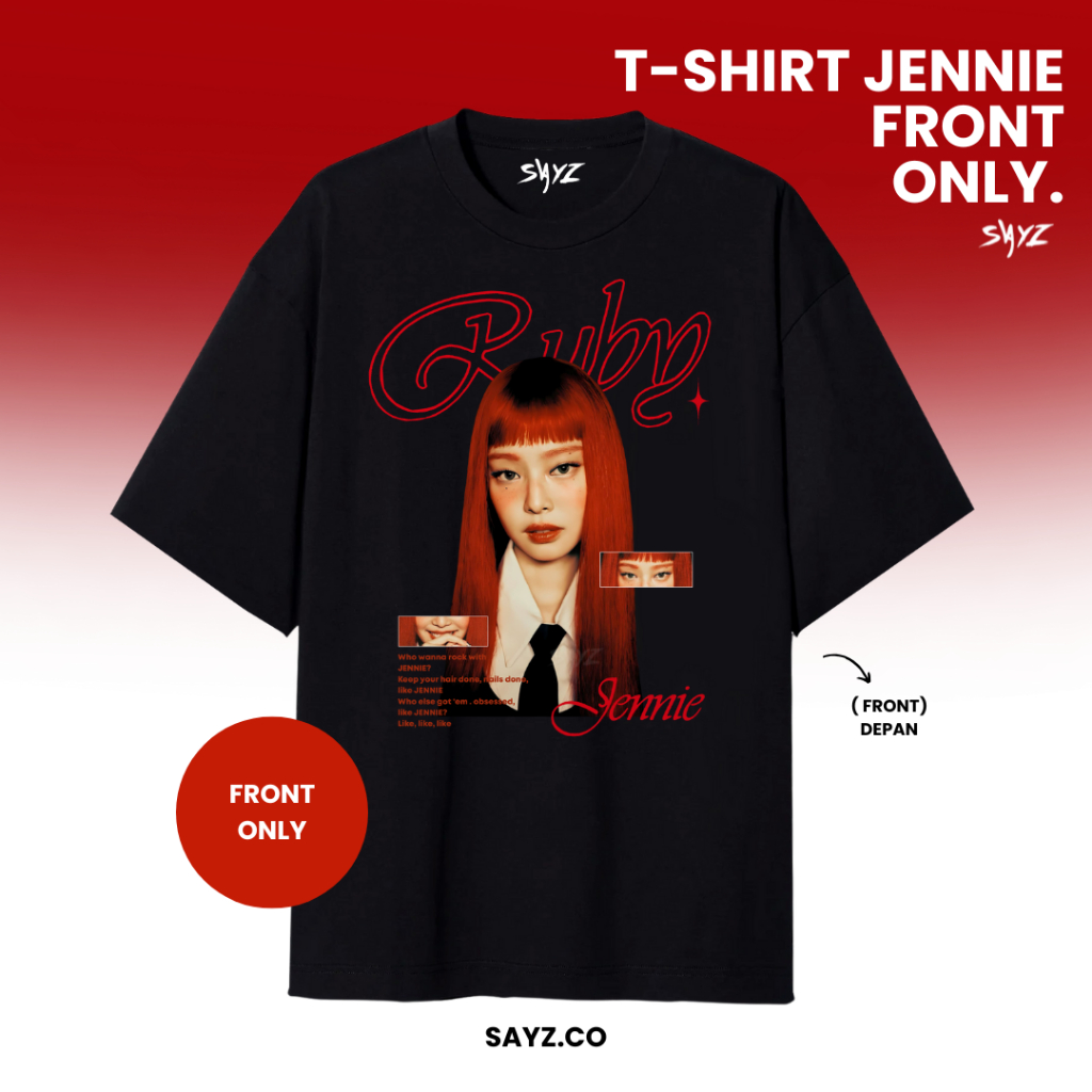 [ READY ] เสื้อยืด Ruby Jennie - อัลบั้ม Ruby - Like Jennie Gulip - เสื้อยืดผ้าฝ้าย 100% ชุดคอนเสิร์